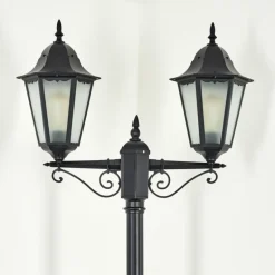 Réverbère Hongkong Noir, 2 lumières