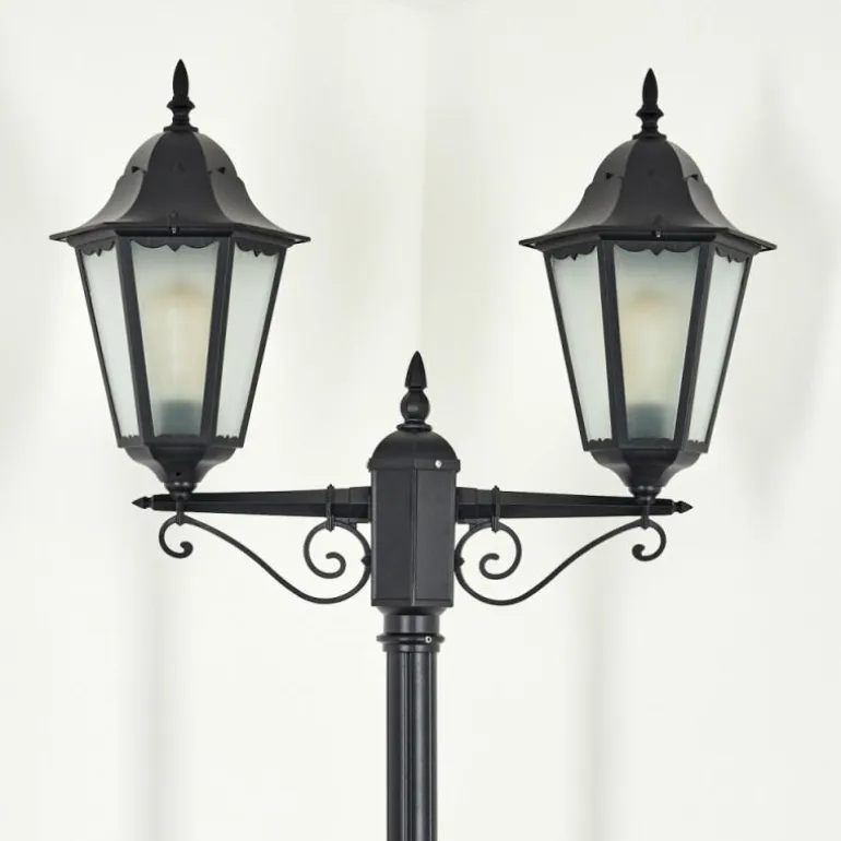 Réverbère Hongkong Noir, 2 lumières