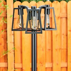 Réverbère Juanico Noir, 3 lumières