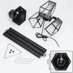 Réverbère Juanico Noir, 3 lumières