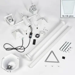 Réverbère Naofe Blanc, 2 lumières