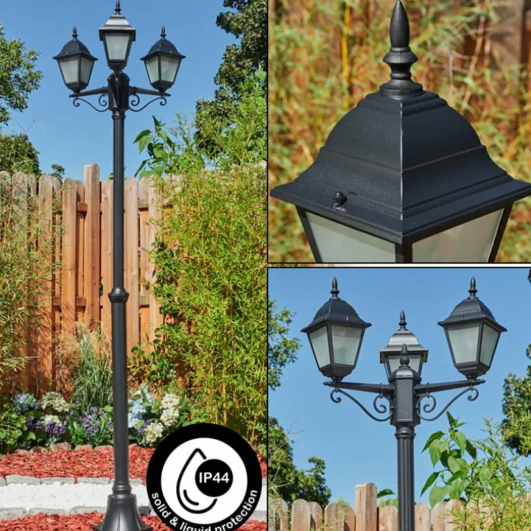 Réverbère Naofe Noir, 3 lumières