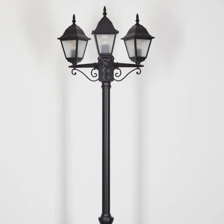 Réverbère Naofe Noir, 3 lumières