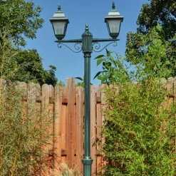 Réverbère Naofe Vert, Noir, 2 lumières