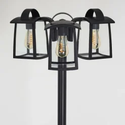 Réverbère Trosa Noir, 3 lumières