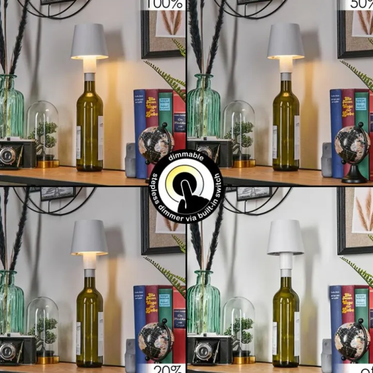 Salgadinho Lampe de table d'extérieur, Lampe à poser LED Blanc, 1 lumière