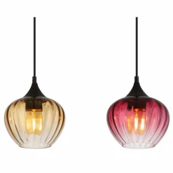 Sander Suspension Luminaires Globo Lighting Noir, 3 lumières