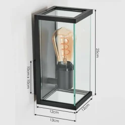 Sangbana Lampe murale d´extérieur Noir, 1 lumière