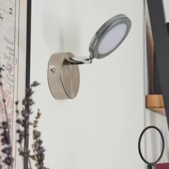 Sarnadinha Applique murale LED Nickel mat, 1 lumière