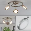 Sarnadinha Plafonnier LED Nickel mat, 3 lumières