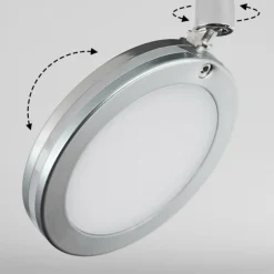 Sarnadinha Plafonnier LED Nickel mat, 3 lumières