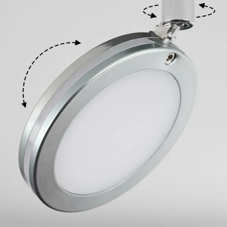 Sarnadinha Plafonnier LED Nickel mat, 3 lumières