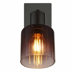 Satella Plafonnier, Spot de plafond, Applique murale, Spot mural Luminaires Globo Lighting Chrome, Noir, 1 lumière