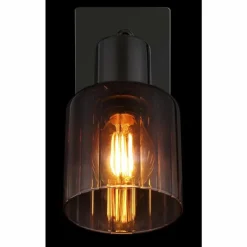 Satella Plafonnier, Spot de plafond, Applique murale, Spot mural Luminaires Globo Lighting Chrome, Noir, 1 lumière