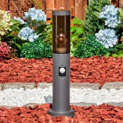 Sessa Borne lumineuse, Eclairage de chemin Anthracite, 1 lumière, Détecteur de mouvement