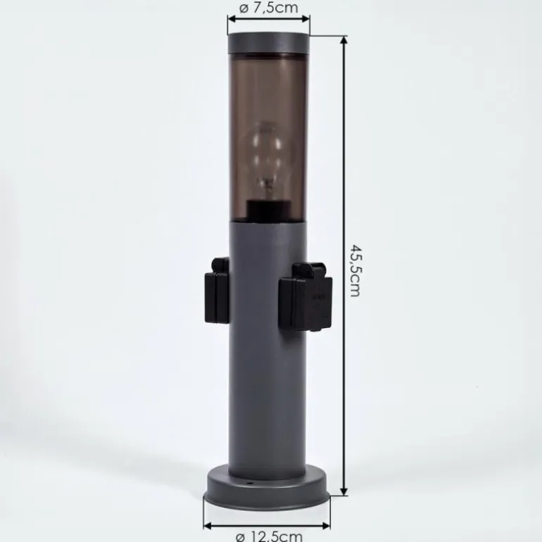 Sessa Borne lumineuse, Lampe à prise électrique, Eclairage de chemin Anthracite, 1 lumière