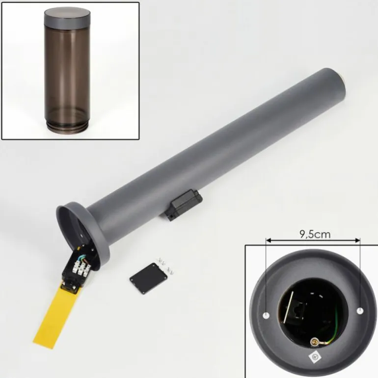 Sessa Lampe à prise électrique, Eclairage de chemin Anthracite, 1 lumière