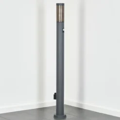 Sessa Lampe à prise électrique, Eclairage de chemin Anthracite, 1 lumière, Détecteur de mouvement