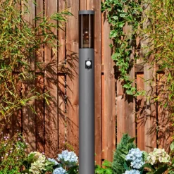 Sessa Lampe à prise électrique, Eclairage de chemin Anthracite, 1 lumière, Détecteur de mouvement