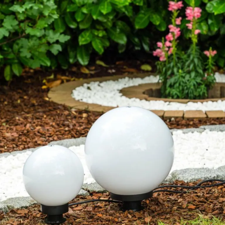 Set de boules lumineuses Miau Blanc, 2 lumières