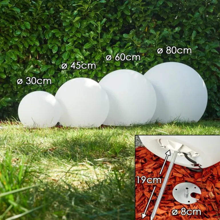 Set de boules lumineuses Arslev Blanc, 4 lumières