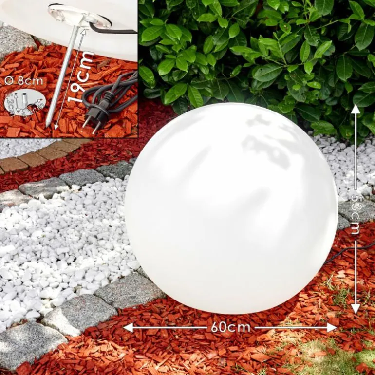 Set de boules lumineuses Arslev Blanc, 4 lumières