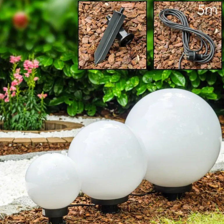 Set de boules lumineuses Miau Blanc, 3 lumières