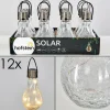 Set de lampes solaires Tian LED Argenté, 1 lumière