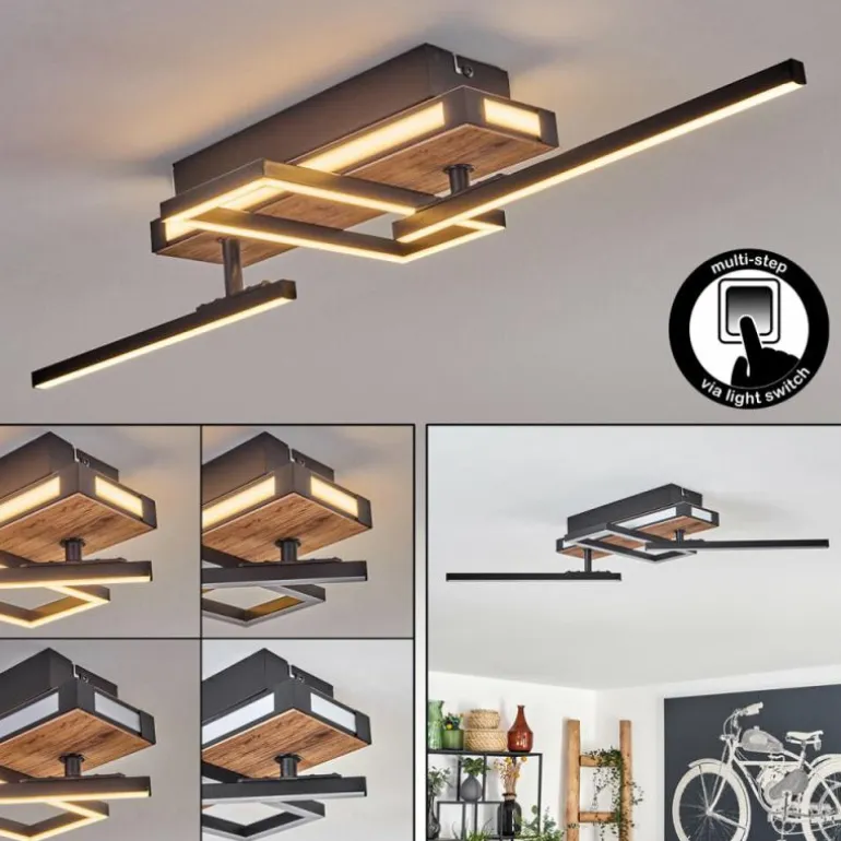 Sigersvik Plafonnier LED Écru, Noir, 1 lumière