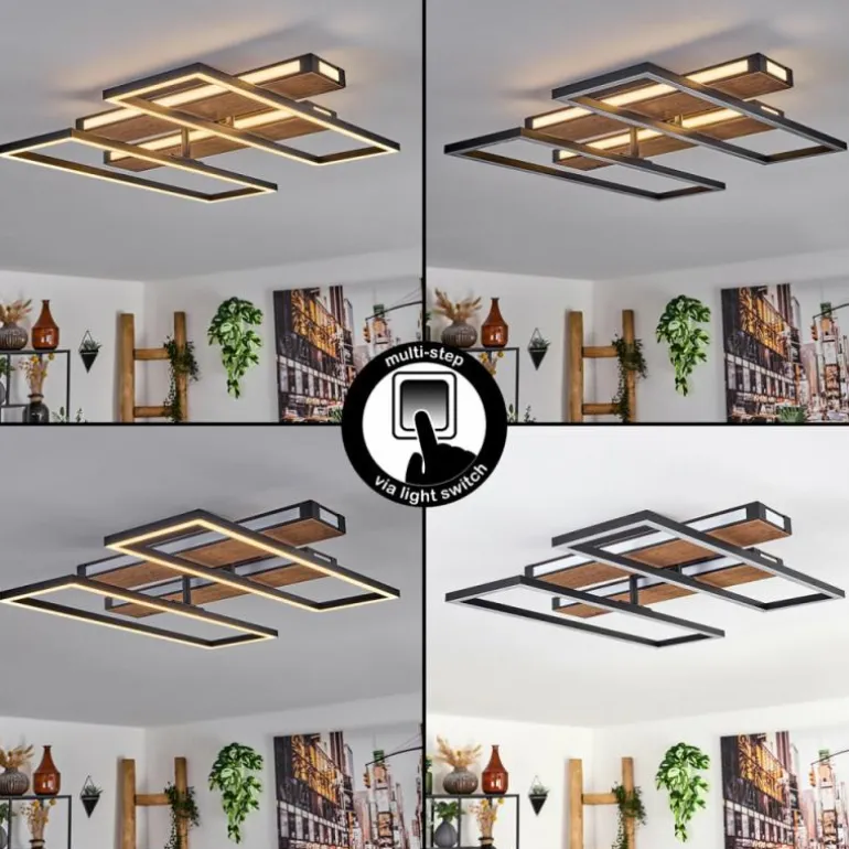 Sigersvik Plafonnier LED Écru, Noir, 1 lumière