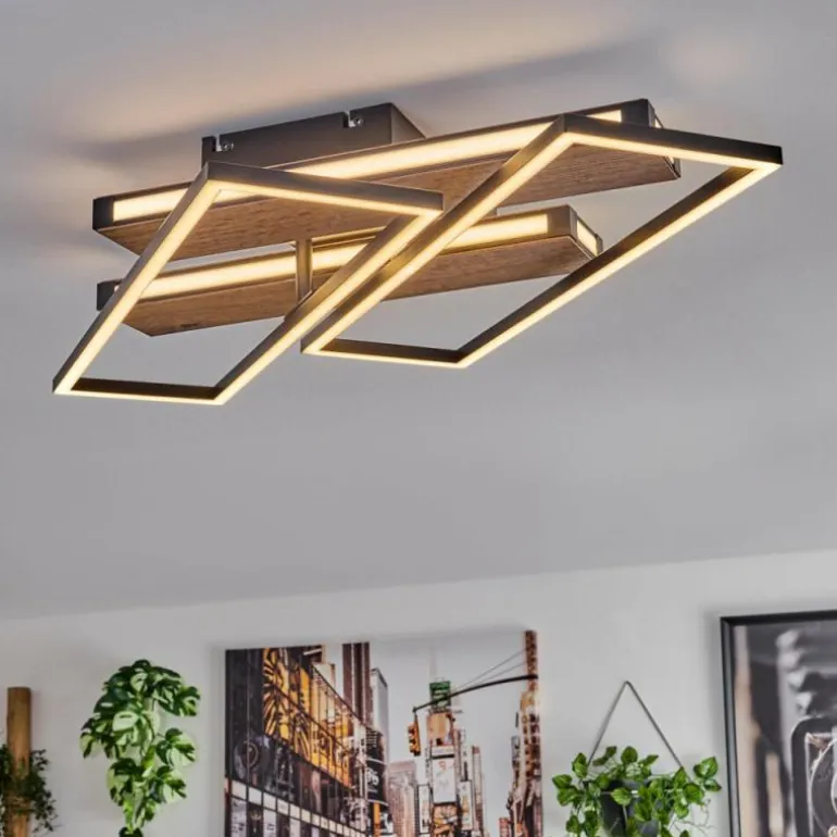 Sigersvik Plafonnier LED Écru, Noir, 1 lumière