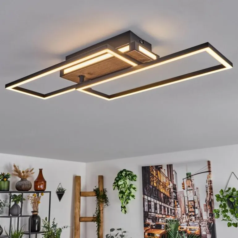 Sigersvik Plafonnier LED Écru, Noir, 1 lumière
