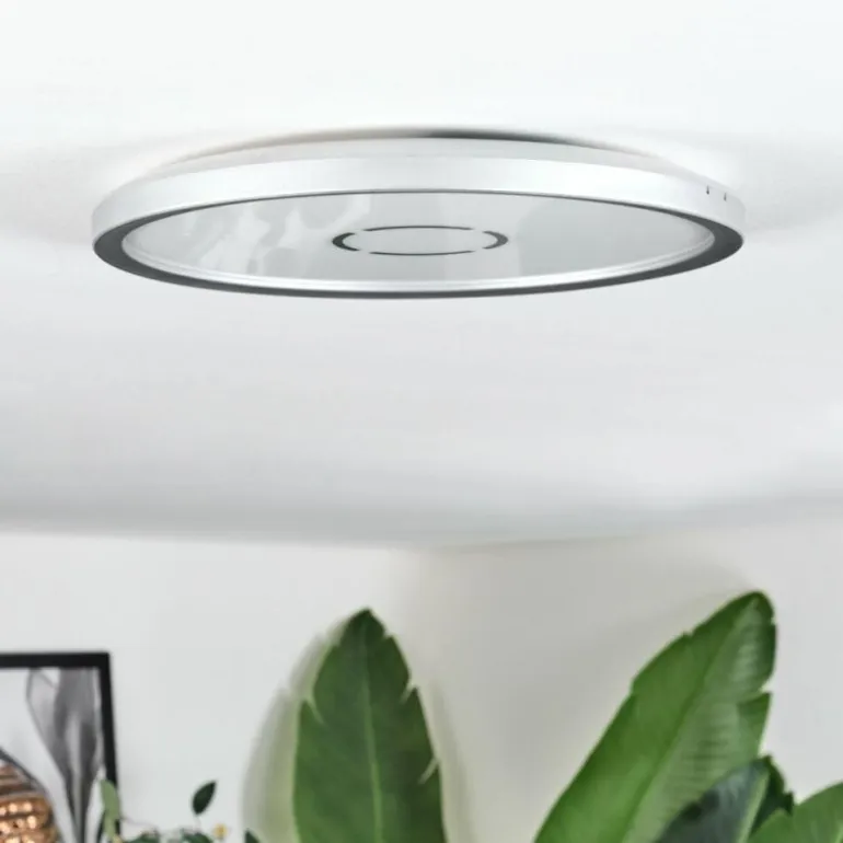 Simonstorp Plafonnier, Panel LED Argenté, Blanc, 1 lumière