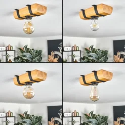 Skads Plafonnier, Spot de plafond Écru, Noir, 1 lumière