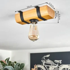 Skads Plafonnier, Spot de plafond Écru, Noir, 1 lumière