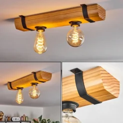 Skads Plafonnier, Spot de plafond Écru, Noir, 2 lumières