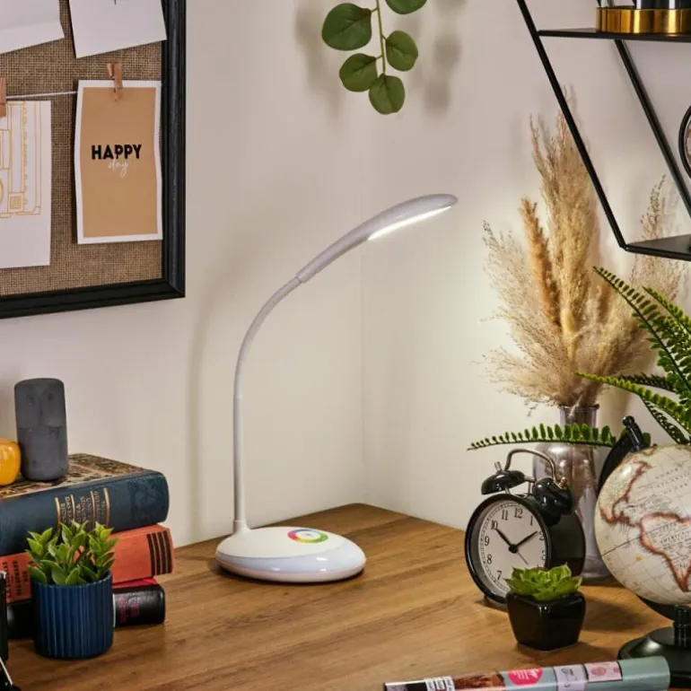 Sneslev Lampe de bureau, Lampe à poser LED Blanc, 1 lumière, Changeur de couleurs