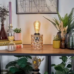 Sonhim Lampe à poser Ambre, Noir, 1 lumière