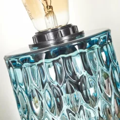 Sonhim Lampe à poser Bleu, Noir, 1 lumière