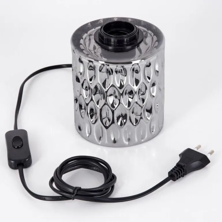 Sonhim Lampe à poser Chrome, Fumée, Noir, 1 lumière