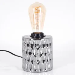 Sonhim Lampe à poser Chrome, Fumée, Noir, 1 lumière