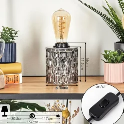 Sonhim Lampe à poser Fumée, Noir, 1 lumière