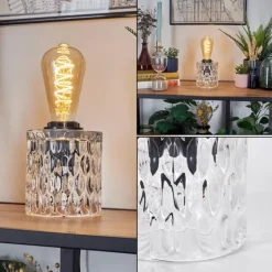 Sonhim Lampe à poser Noir, Transparent, 1 lumière
