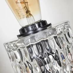 Sonhim Lampe à poser Noir, Transparent, 1 lumière
