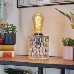 Sonhim Lampe à poser Noir, Transparent, 1 lumière