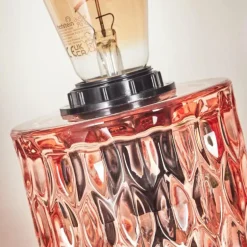 Sonhim Lampe à poser Rose, Noir, 1 lumière
