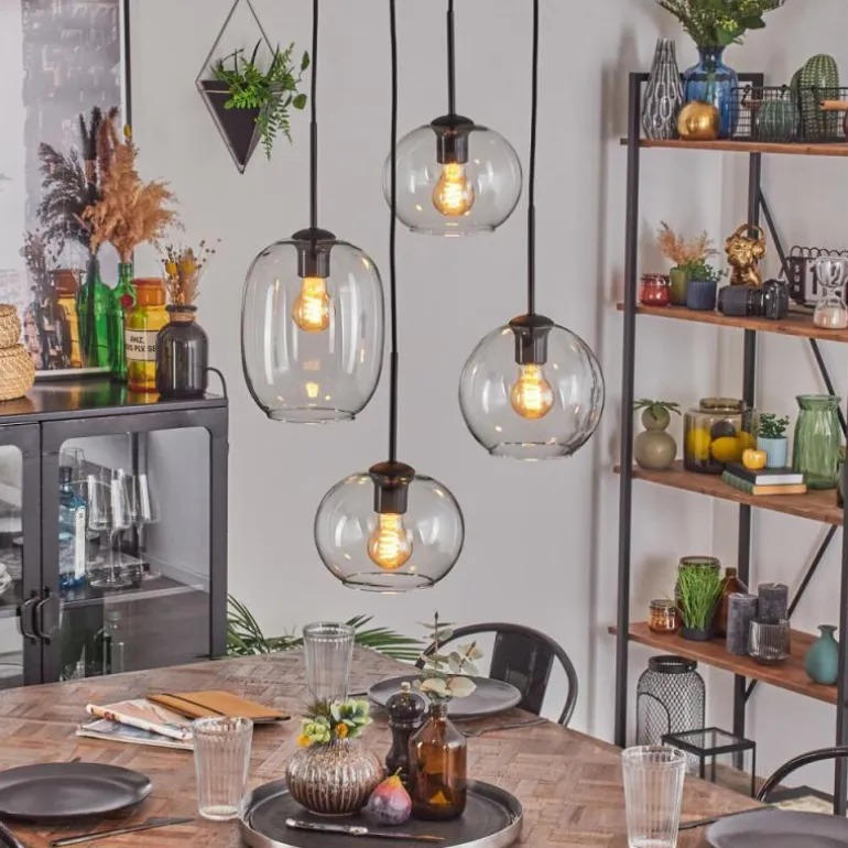 Soutinho Suspension, Boule lumineuse Clair, 4 lumières