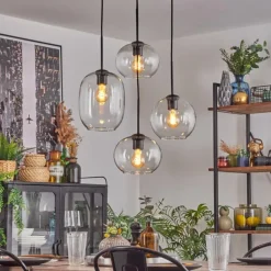 Soutinho Suspension, Boule lumineuse Clair, 4 lumières