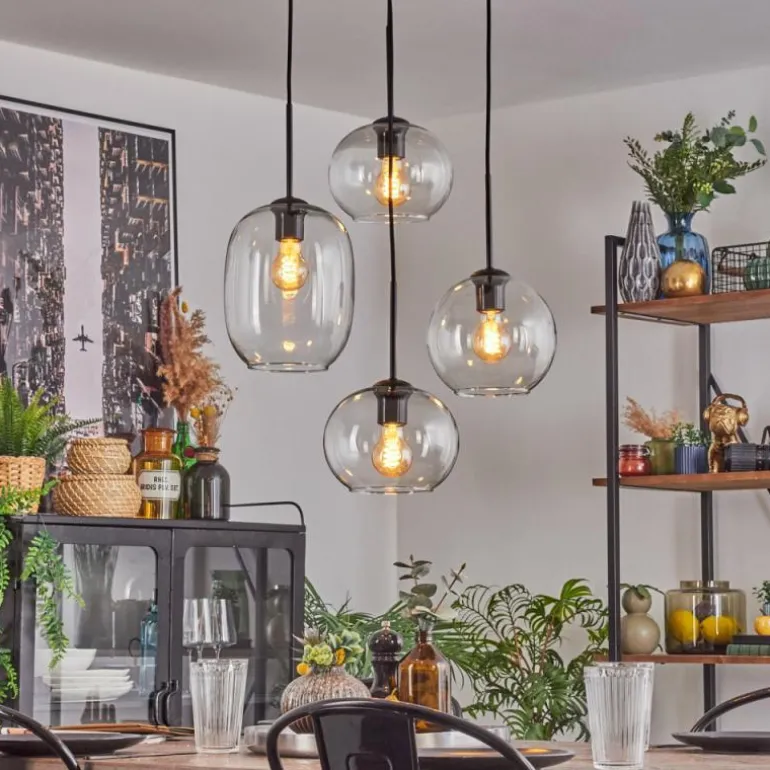 Soutinho Suspension, Boule lumineuse Clair, 4 lumières