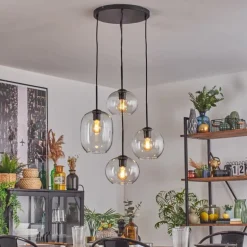 Soutinho Suspension, Boule lumineuse Clair, 4 lumières